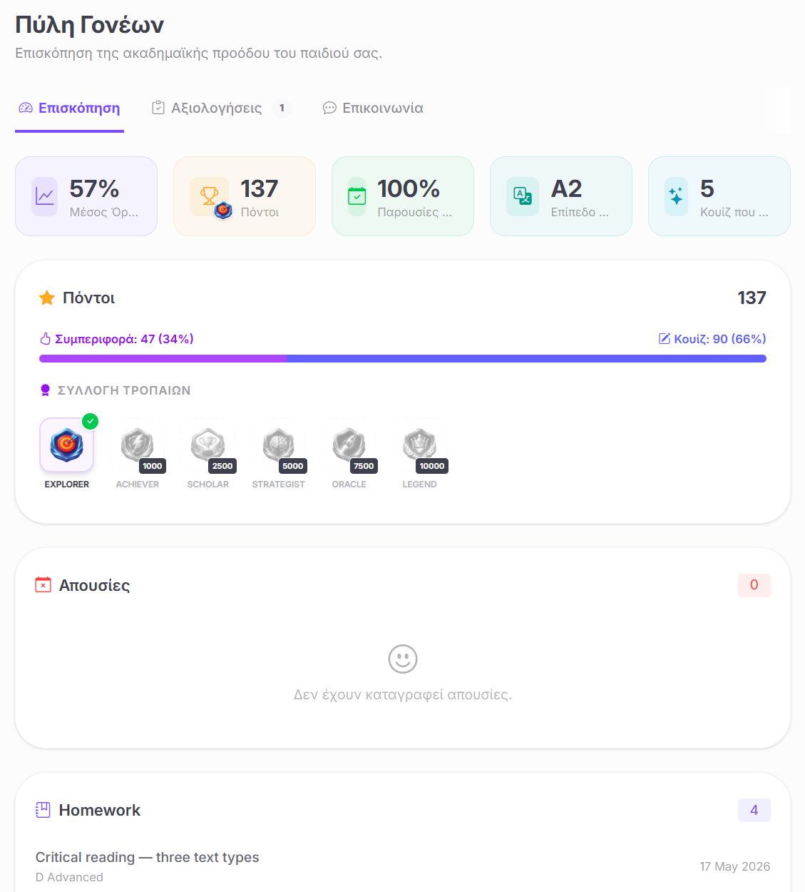 Γονείς & Parent Portal